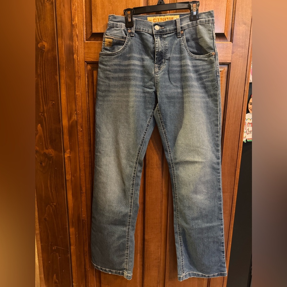 Cinch Blue Relaxed Jeans with Vintage Distressing